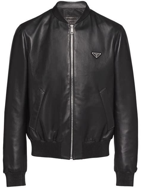 prada bomberjacke damen|prada leather bomber jacket.